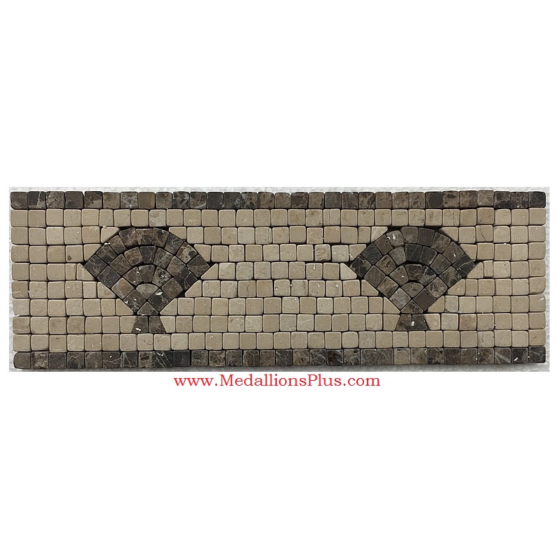 Harbor (brown), Honed Mosaic Tile Listello 4" x 12"